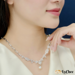 Dây cổ Vàng trắng 10K Đính ngọc trai Lychee - Nguyễn Nhựt Duy