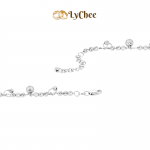 Lắc chân Vàng trắng Ý 18K Lychee - Dương Thị Khánh Huyền