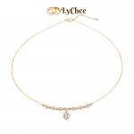 Dây cổ Vàng 14K đính đá CZ Lychee - Nguyễn Nhựt Duy