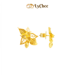 Bông tai cưới Vàng 24K Lychee Trầu Cau - Lê Thị Bảo Ngọc