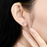 Bông tai Kim cương Vàng trắng 14K - Lê Thị Bảo Ngọc