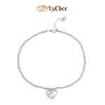 Lắc chân Bạc đính đá Lychee HELLO KITTY2 - Dương Thị Khánh Huyền