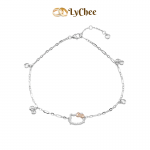 Lắc chân Bạc đính đá Lychee3 HELLO KITTY - Dương Thị Khánh Huyền