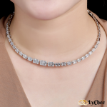 Dây chuyền Kim cương Vàng Trắng 18K Lychee - Nguyễn Nhựt Duy