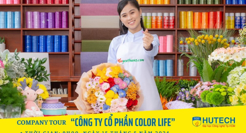 Sinh viên ngành Thương mại điện tử, khoa Tài chính Thương mại Tham quan công ty Cổ Phần Color Life – Thương hiệu Hoa HoaYeuThuong.com Nguyễn Nhựt Duy