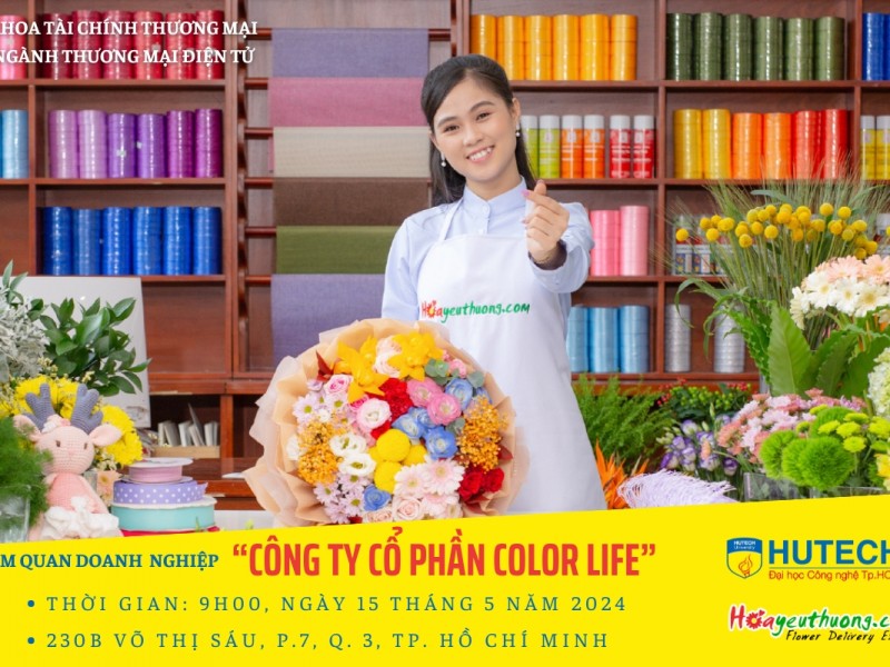 Sinh viên ngành Thương mại điện tử Tham quan công ty Cổ Phần Color Life - Dương Thị Khánh Huyền