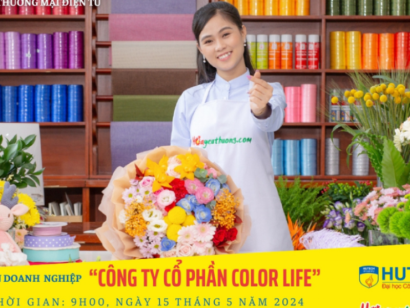 Sinh viên ngành Thương mại điện tử Tham quan công ty Cổ Phần Color Life - Hoa Yêu Thương - Mai Thị Lan Anh