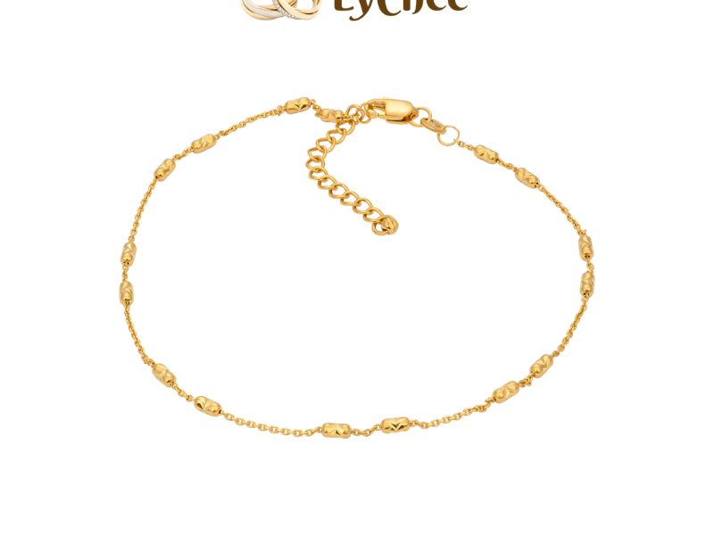 Lắc chân Vàng Ý 18K Lychee - Dương Thị Khánh Huyền