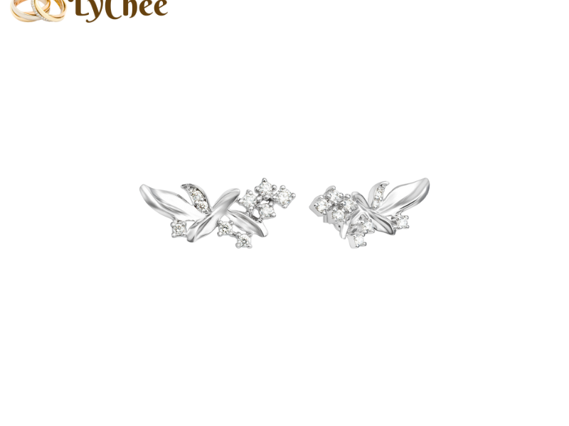 Bông tai Kim cương Vàng trắng 14K-Lê Thị Bảo Ngọc