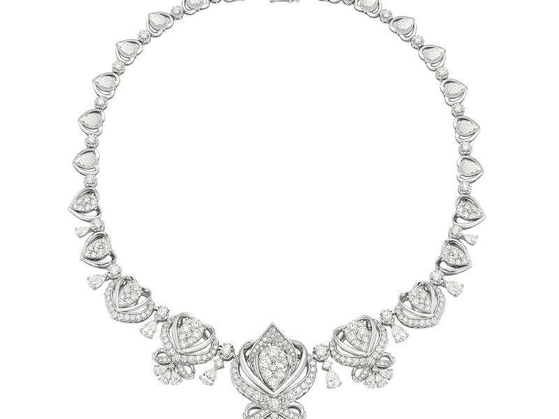 Dây cổ Kim cương Vàng Trắng 14K PNJ Trầu Cau - Nguyễn Nhựt Duy