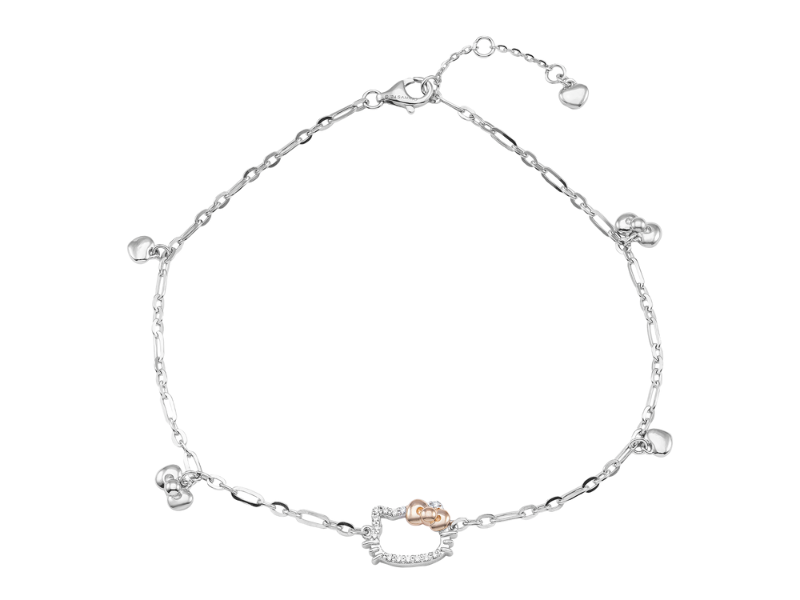 Lắc chân Bạc đính đá Lychee3 HELLO KITTY - Dương Thị Khánh Huyền