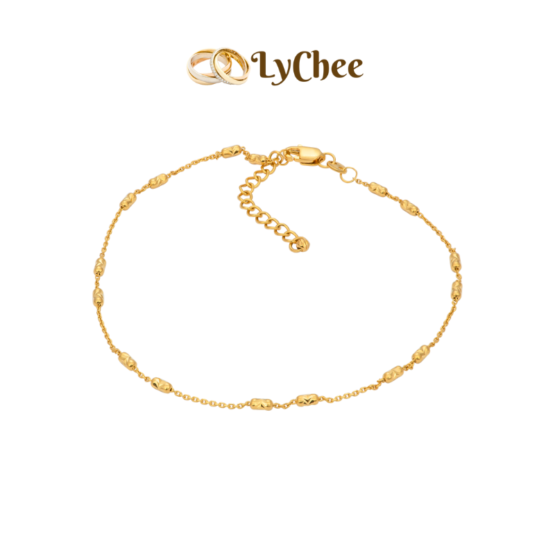 Lắc chân Vàng Ý 18K Lychee - Dương Thị Khánh Huyền
