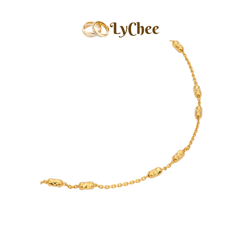 Lắc chân Vàng Ý 18K Lychee - Dương Thị Khánh Huyền