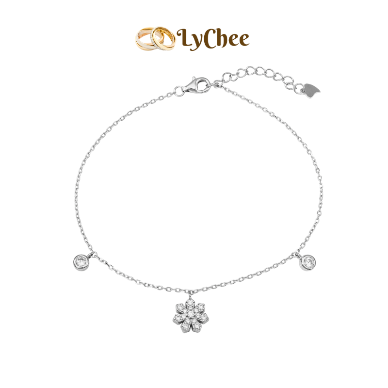 Lắc chân Bạc đính đá LycheeSilver - Dương Thị Khánh Huyền