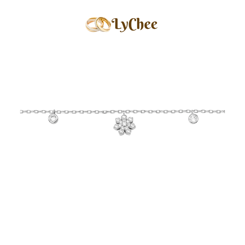 Lắc chân Bạc đính đá LycheeSilver - Dương Thị Khánh Huyền