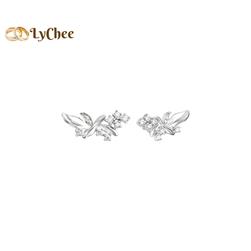 Bông tai Kim cương Vàng trắng 14K-Lê Thị Bảo Ngọc