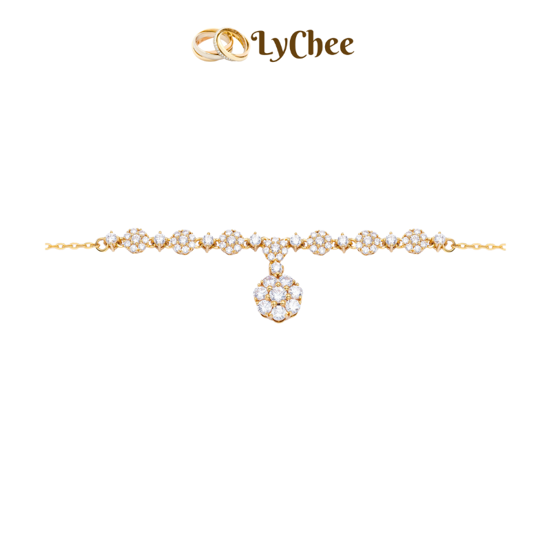 Dây cổ Vàng 14K đính đá CZ Lychee - Nguyễn Nhựt Duy