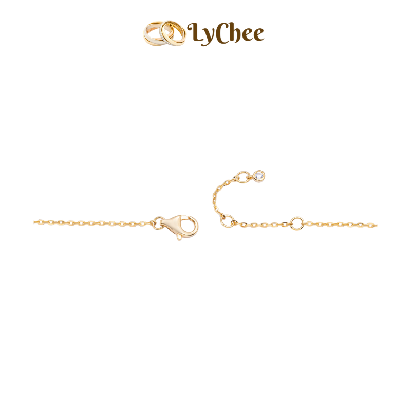 Dây cổ Vàng 14K đính đá CZ Lychee - Nguyễn Nhựt Duy