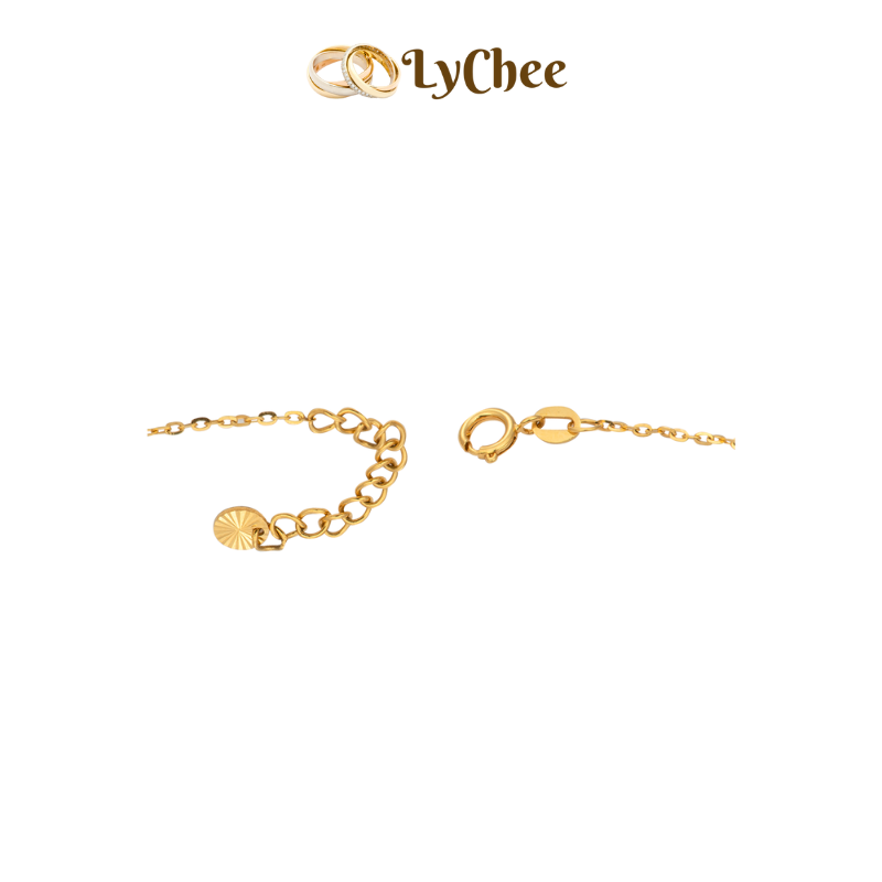 Lắc chân vàng Ý 18K Lychee Gold - Dương Thị Khánh Huyền