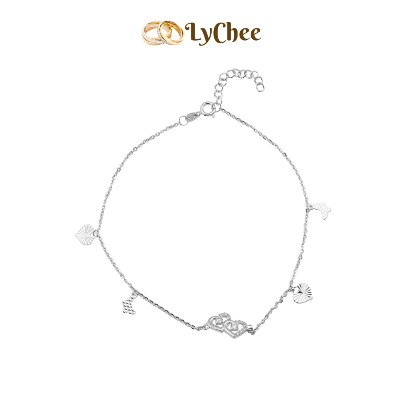 Lắc chân Vàng trắng Ý 18K - Dương Thị Khánh Huyền