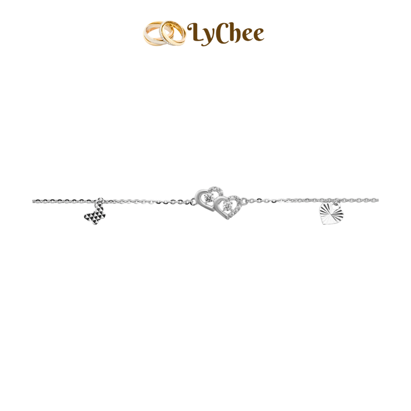 Lắc chân Vàng trắng Ý 18K - Dương Thị Khánh Huyền