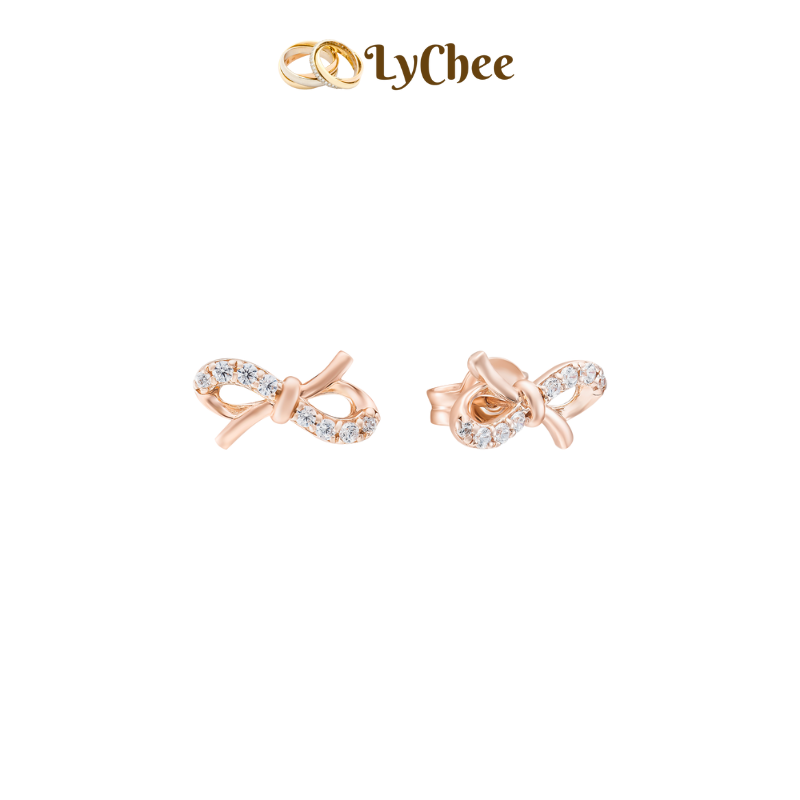 Bông tai Bạc đính đá LycheeSilver My Feeling - Lê Thị Bảo Ngọc