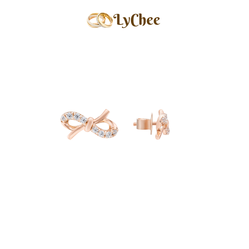 Bông tai Bạc đính đá LycheeSilver My Feeling - Lê Thị Bảo Ngọc