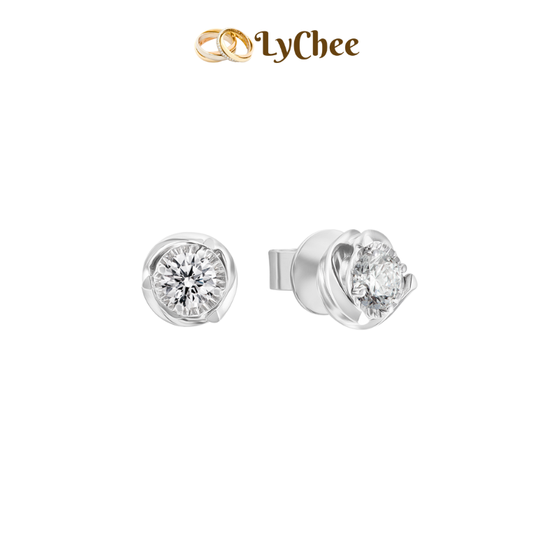 Bông tai Kim cương Vàng trắng 14K - Lê Thị Bảo Ngọc