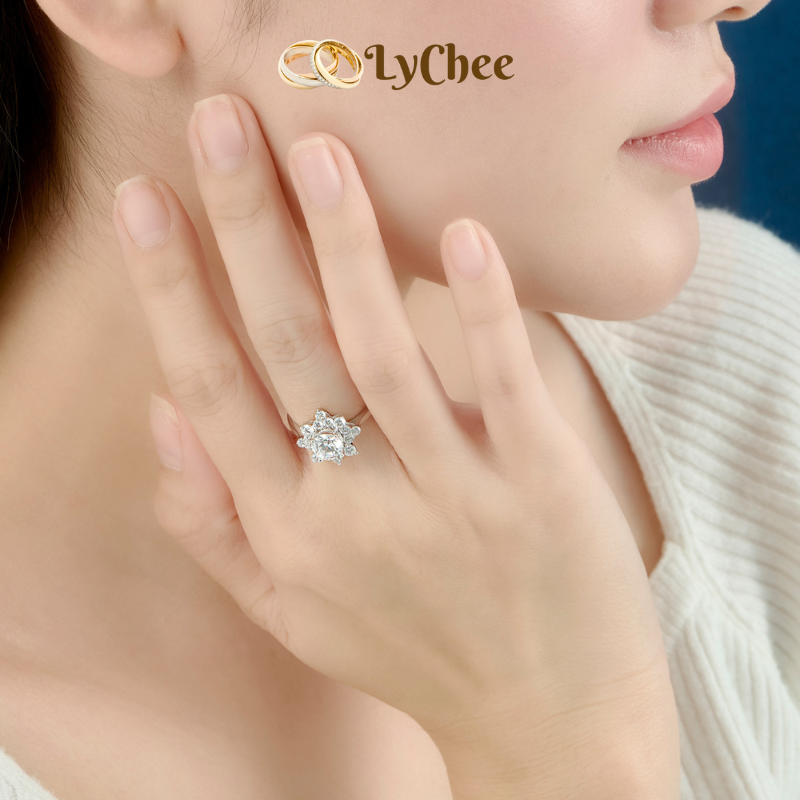 Nhẫn Bạc đính đá LycheeSilver - Mai Thị Lan Anh