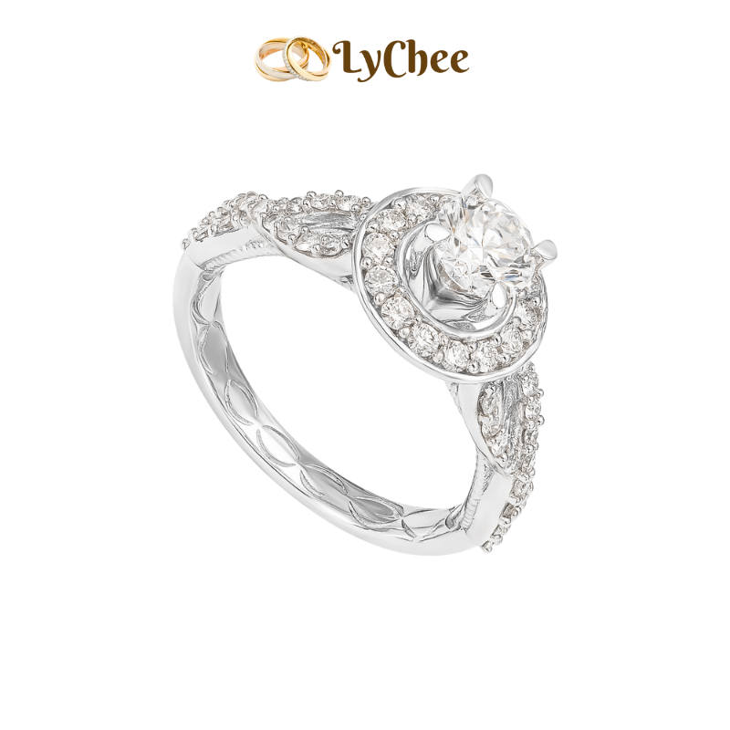 Nhẫn Kim cương Vàng trắng 14K Timeless Diamond - Mai Thị Lan Anh