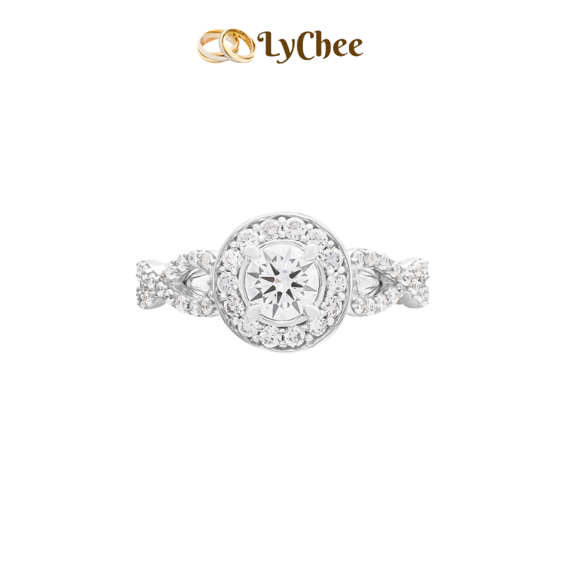 Nhẫn Kim cương Vàng trắng 14K Timeless Diamond - Mai Thị Lan Anh