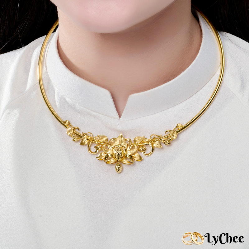 Dây chuyền cưới Vàng 18K Lychee Trầu Cau - Nguyễn Nhựt Duy